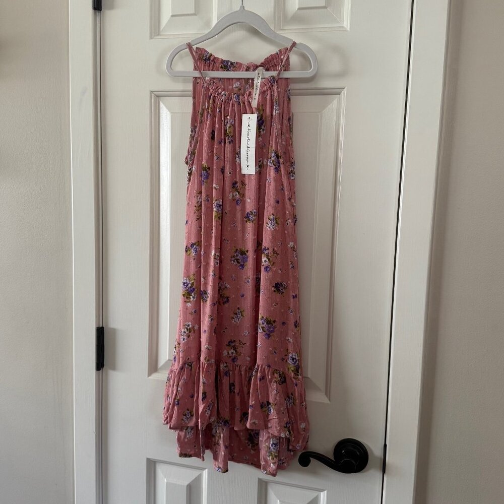 New Heart and Arrow Girls Pink Floral High Low Dress Size 6X